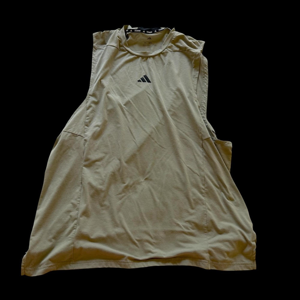 Adidas Aeroready Training Slim Fit Muscle Tee Olive Green IX9160 2XL